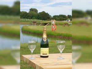 Enjoy an evening drink by the lake